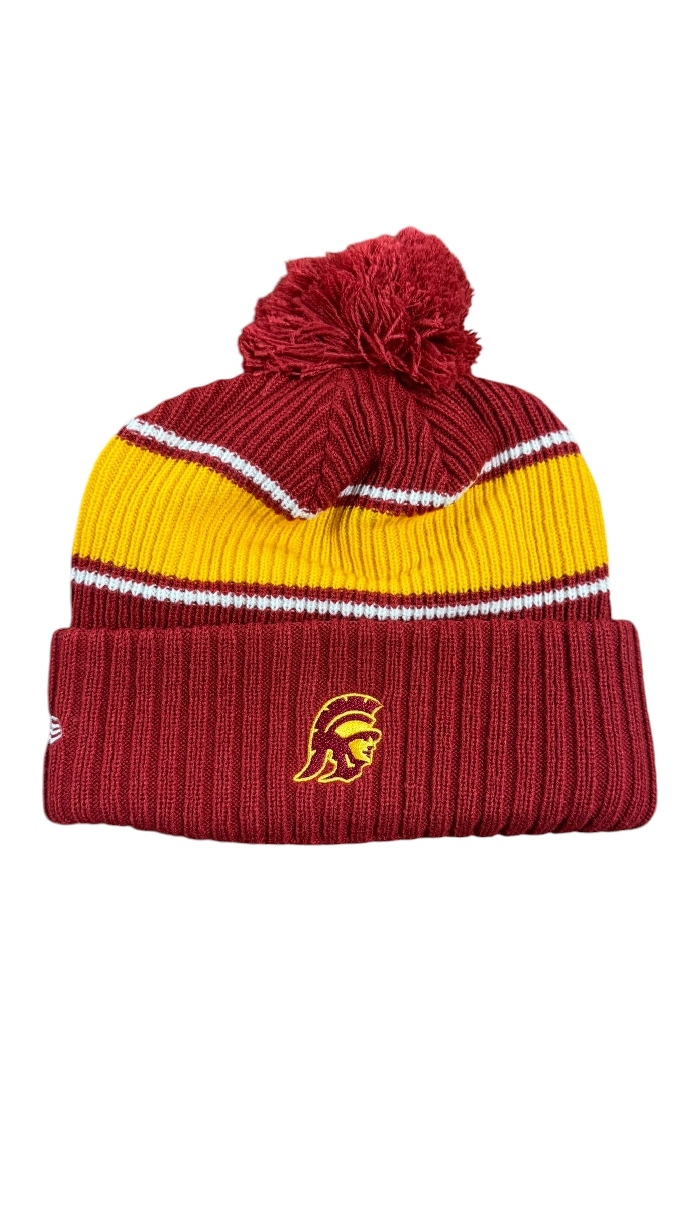 USC TROJANS SPORT CUFFED KNIT WITH POM - MAROON