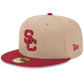 USC TROJANS TWO-TONE EVERGREEN BASIC 59FIFTY FITTED HAT - CAMEL/MAROON