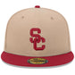 USC TROJANS TWO-TONE EVERGREEN BASIC 59FIFTY FITTED HAT - CAMEL/MAROON