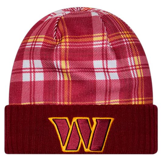 WASHINGTON COMMANDERS 2024 NFL SIDELINE STATEMENT CUFFED KNIT BEANIE - BURGUNDY