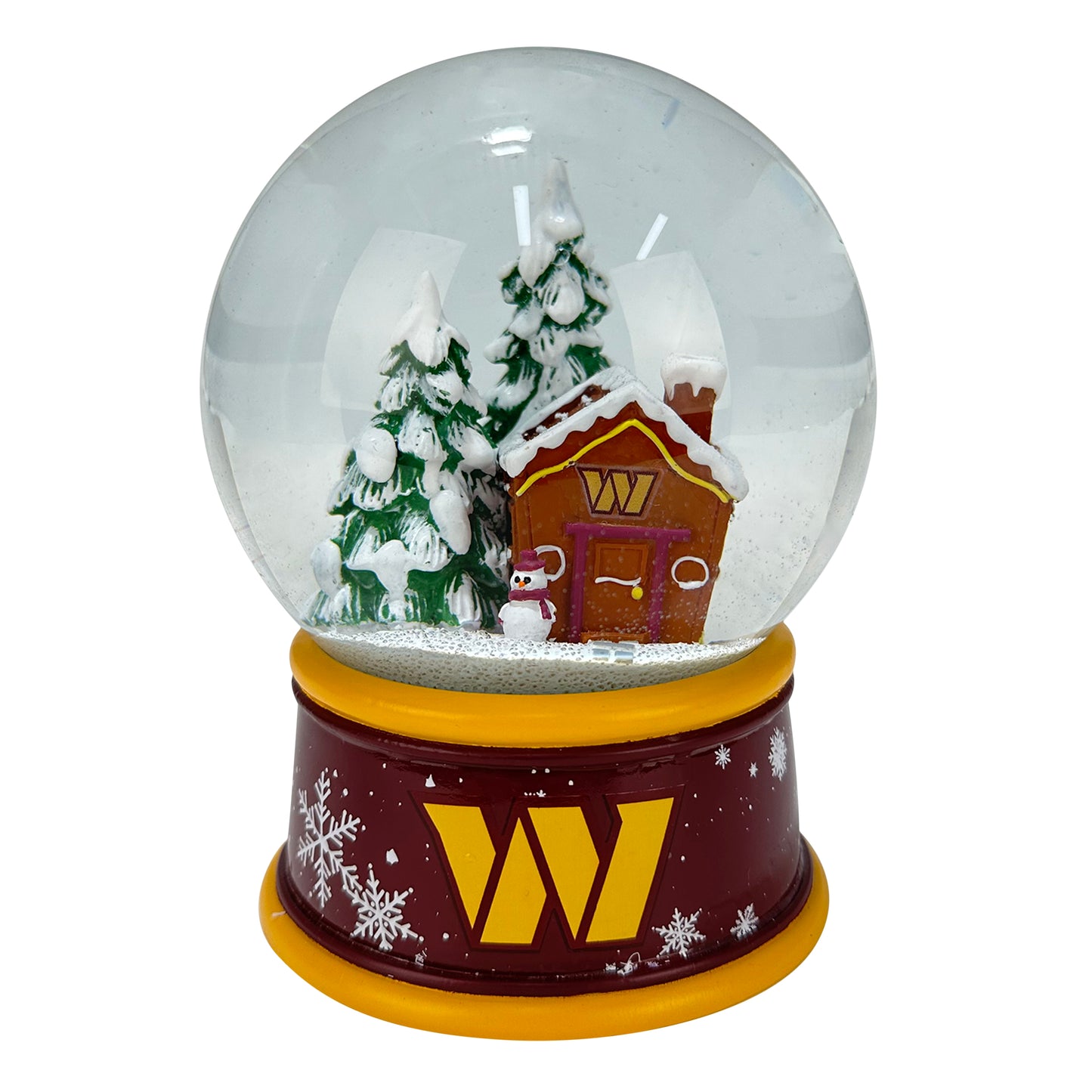 WASHINGTON COMMANDERS GINGERBREAD HOUSE SNOW GLOBE