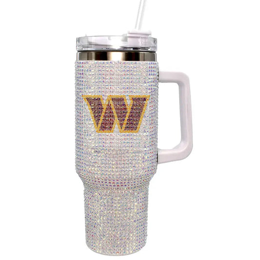 WASHINGTON COMMANDERS THE MEMORY COMPANY 40 OZ BLING COLOSSAL TUMBLER