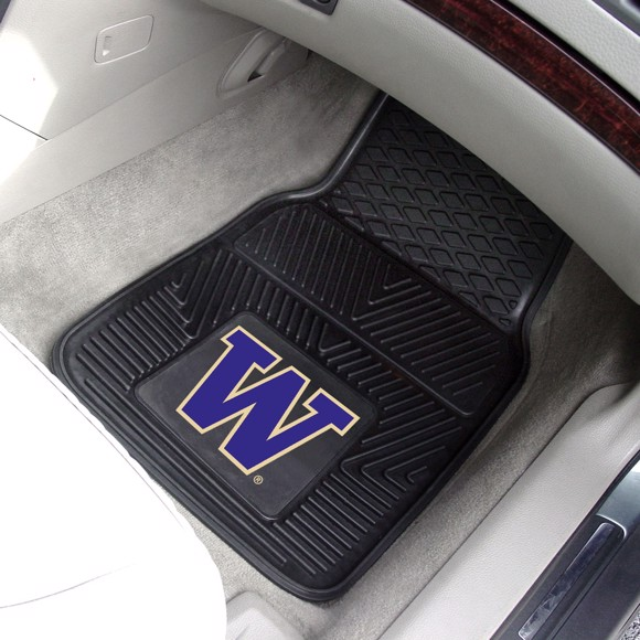 WASHINGTON HUSKIES VINYL CAR MAT SET