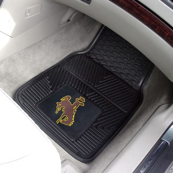 WYOMING COWBOYS VINYL CAR MAT SET