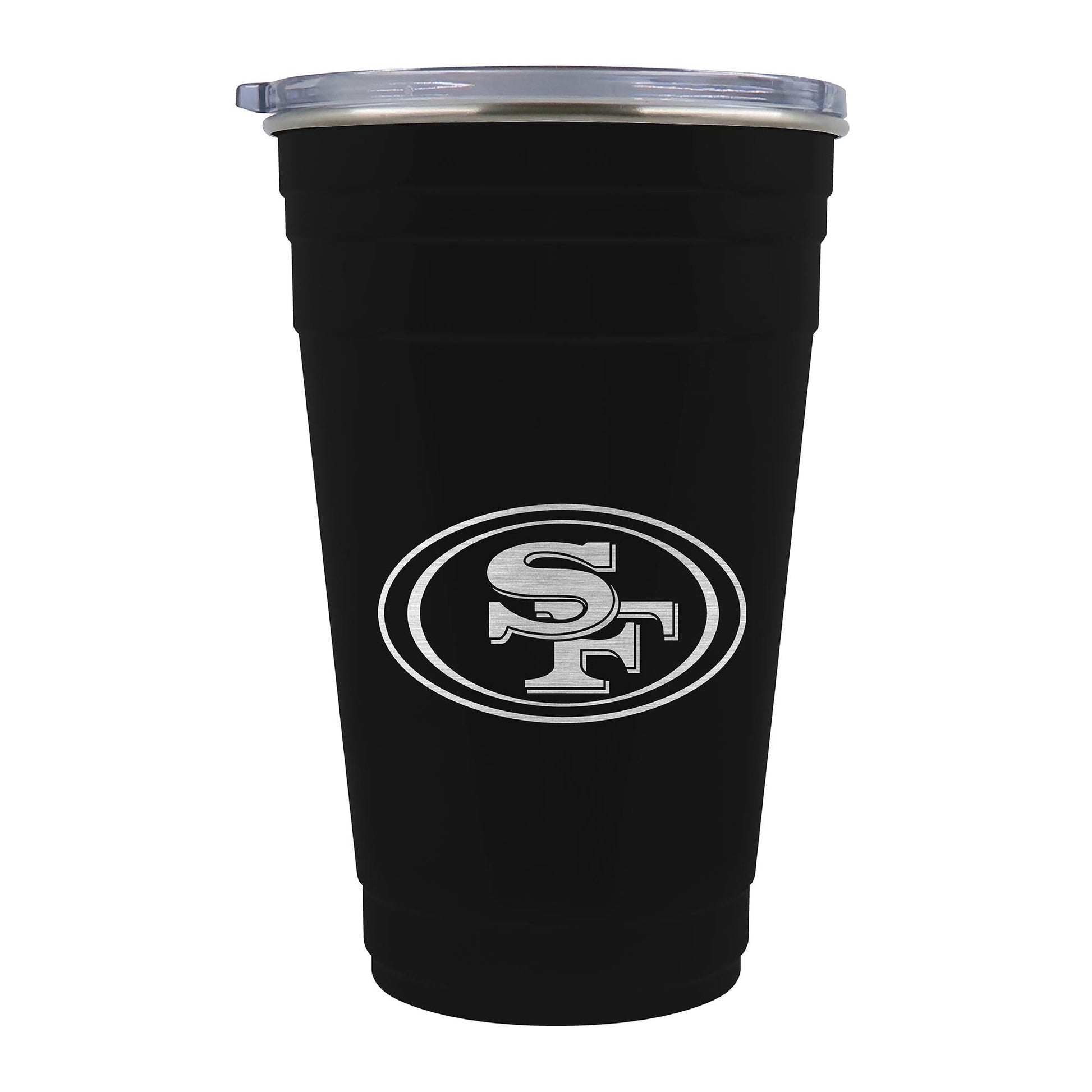 NFL San Francisco 49ers Personalized 30 oz Black Stainless Steel Tumbler