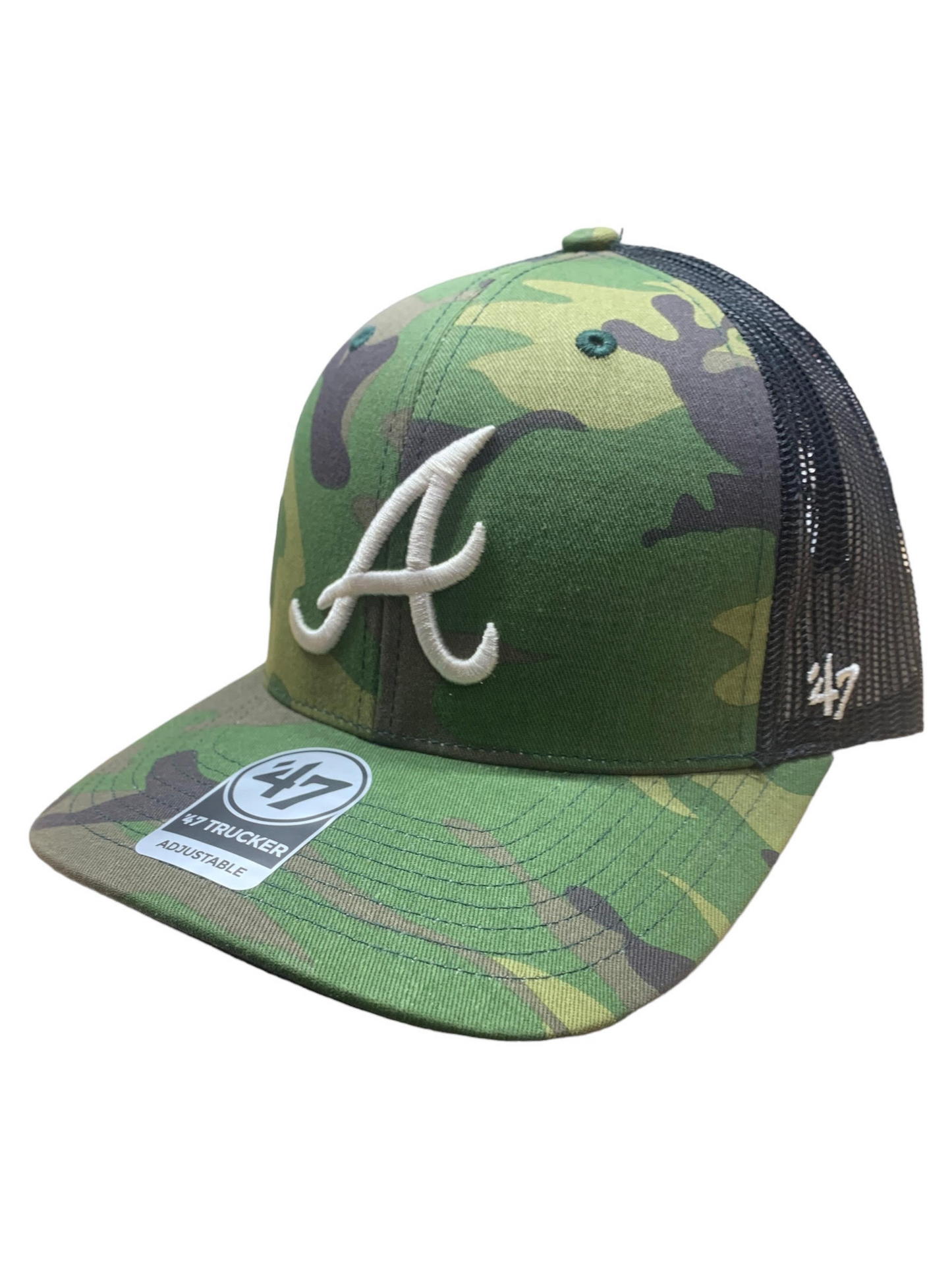 47 Atlanta Braves Camo Phalanx Clean Up Adjustable Hat