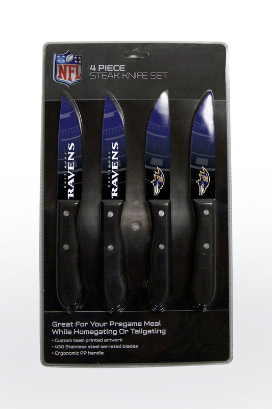 BALTIMORE RAVENS 4PK KNIFE SET