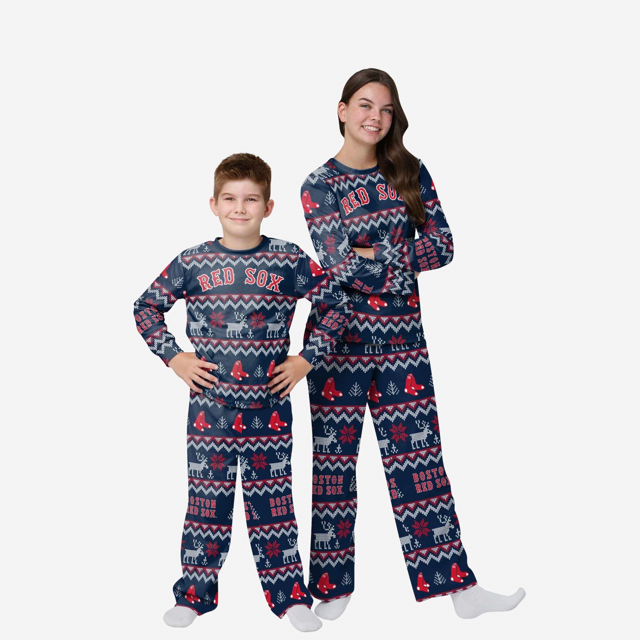 BOSTON RED SOX YOUTH ALL OVER PRINT PAJAMAS JR S SPORTS