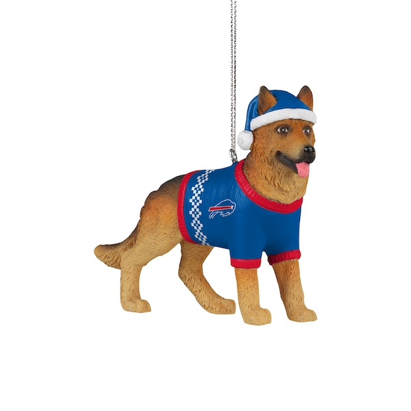 BUFFALO BILLS GERMAN SHEPHERD CHRISTMAS ORNAMENT