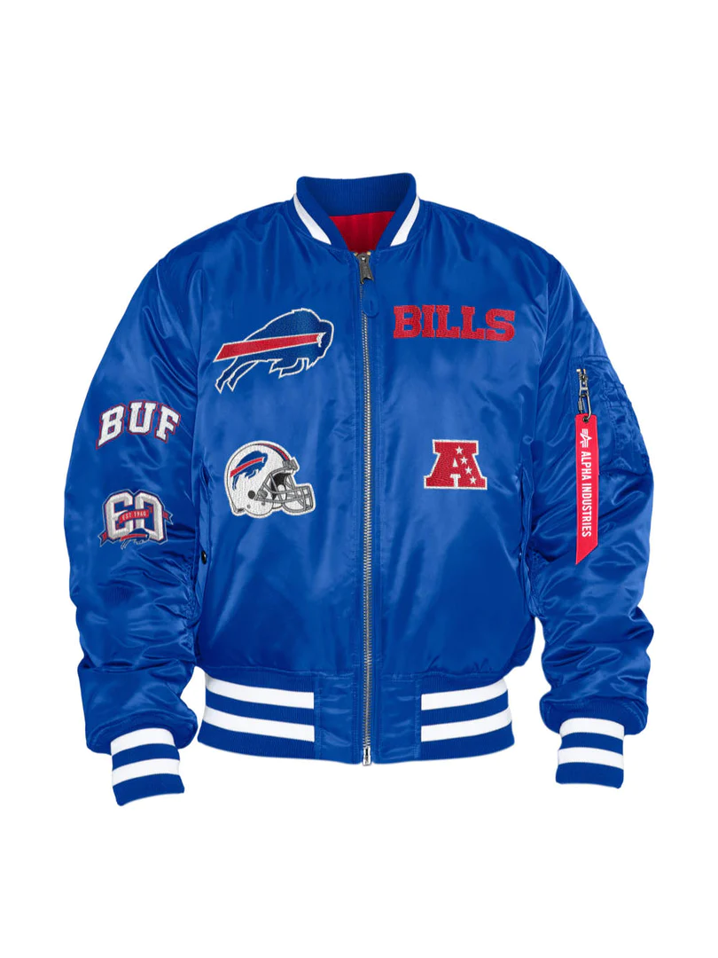 CHAQUETA BOMBER REVERSIBLE BUFFALO BILLS NEW ERA ALPHA INDUSTRIES