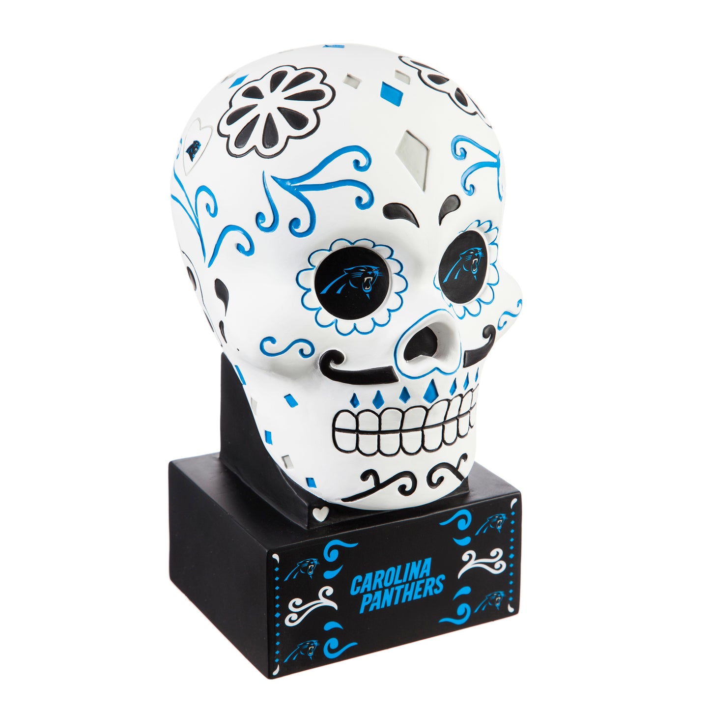 CAROLINA PANTHERS SUGAR SKULL HEAD