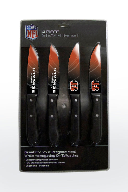 CINCINNATI BENGALS 4PK KNIFE SET