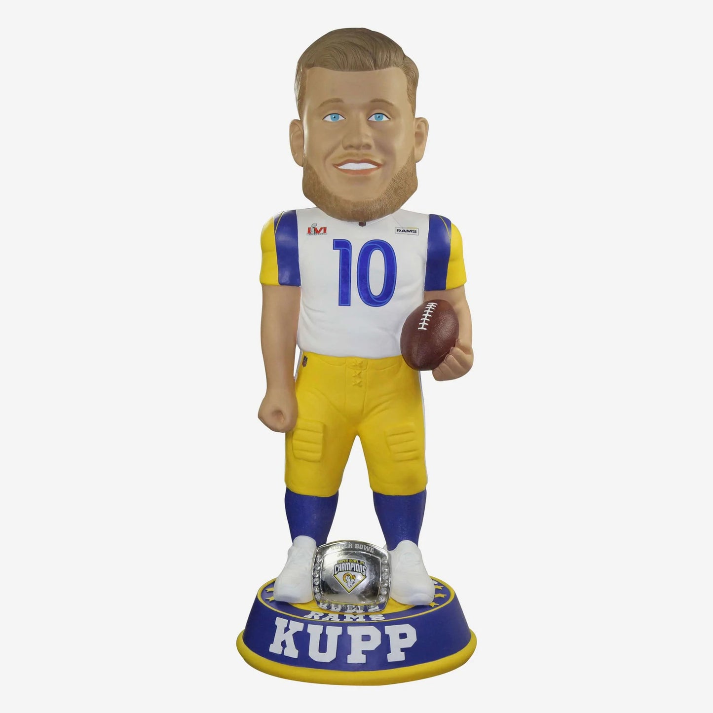 Cooper Kupp Los Angeles Rams Super Bowl LVI Champions 3 ft Bobblehead Officially Licensed by NFL