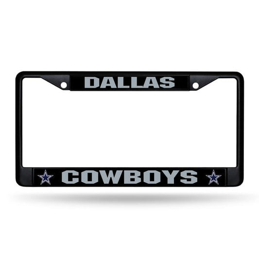 DALLAS COWBOYS 'BLACK' CHROME LICENSE PLATE FRAME