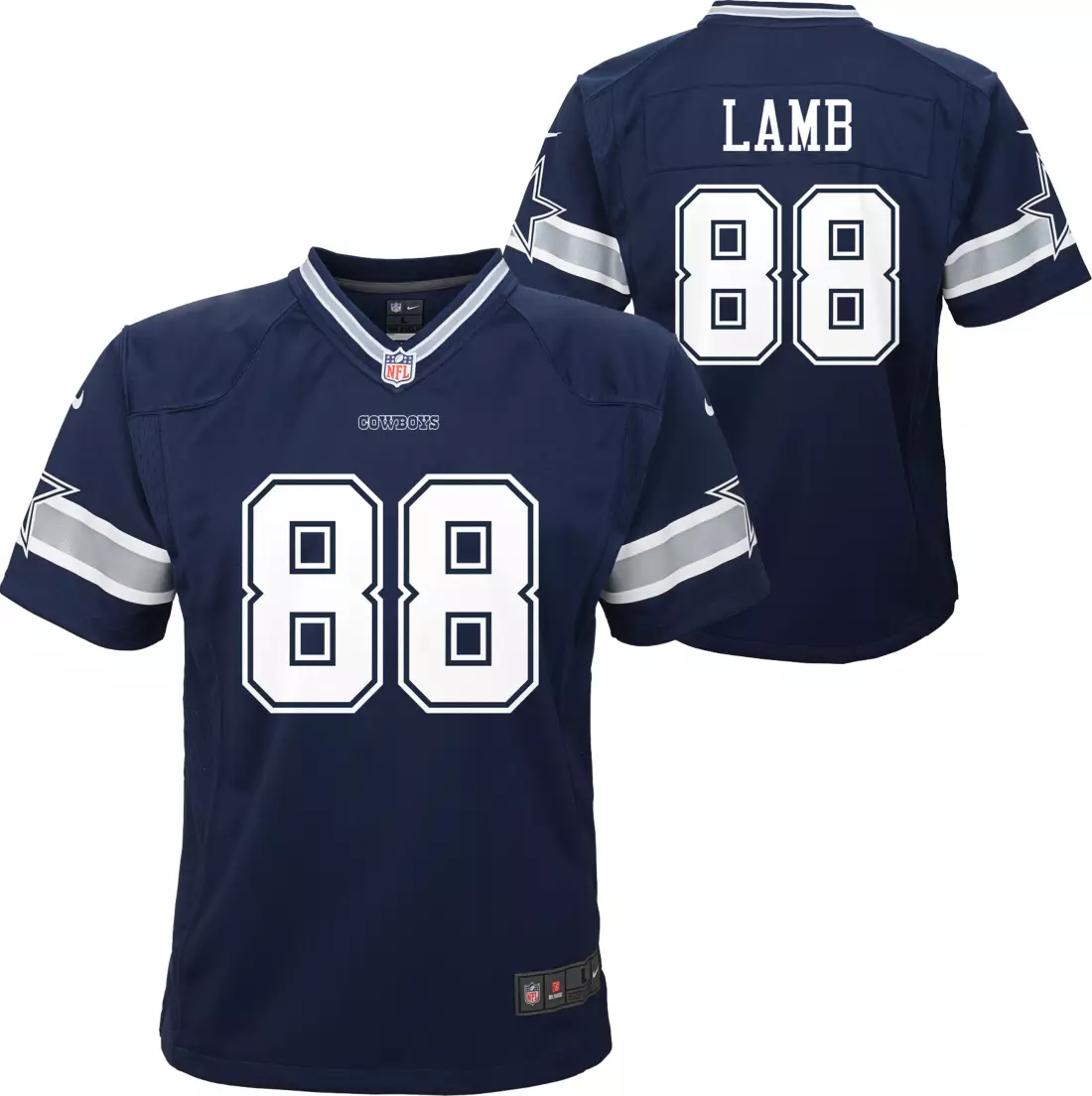 DALLAS COWBOYS KIDS CEEDEE LAMB NIKE GAME JERSEY