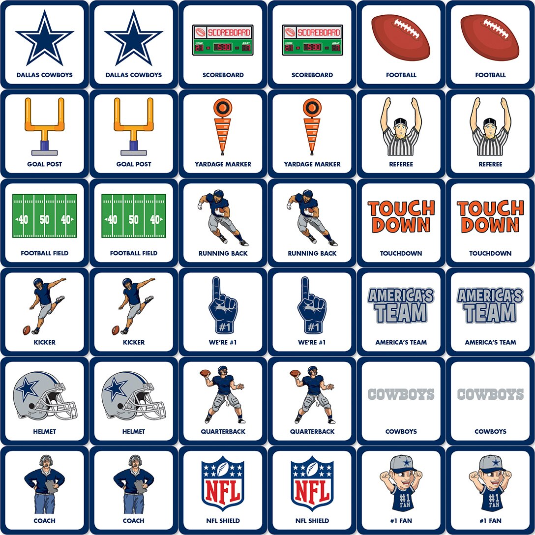 DALLAS COWBOYS MATCHING GAME