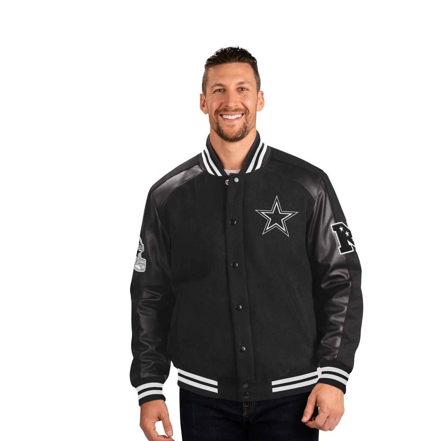 CHAQUETA VARSITY CON AJUSTE RÁPIDO PARA HOMBRE DE LOS DALLAS COWBOYS