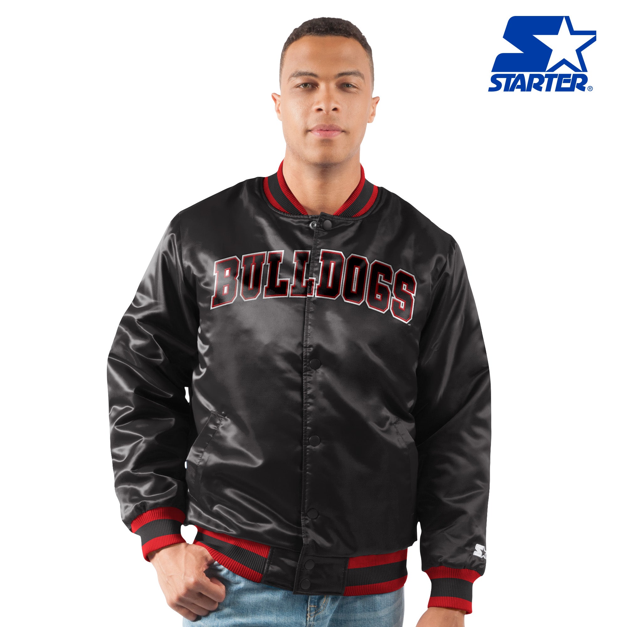 Satin sales jacket black