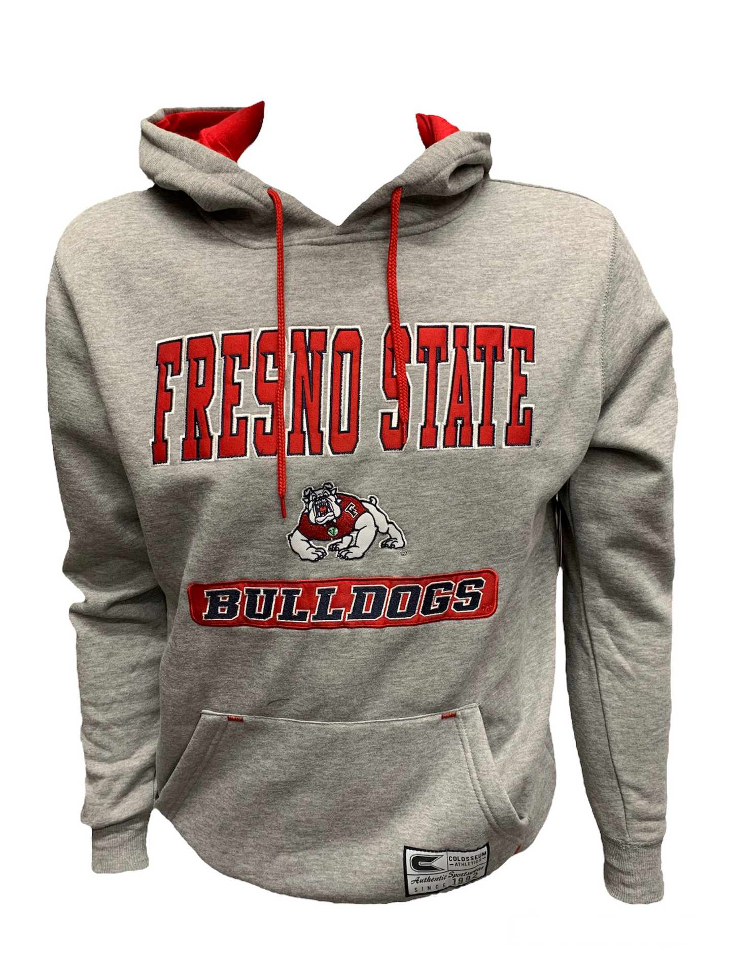 FRESNO STATE BULLDOGS MEN'S SCHOLARSHIP HOODIE SWEATSHIRT - GRAY