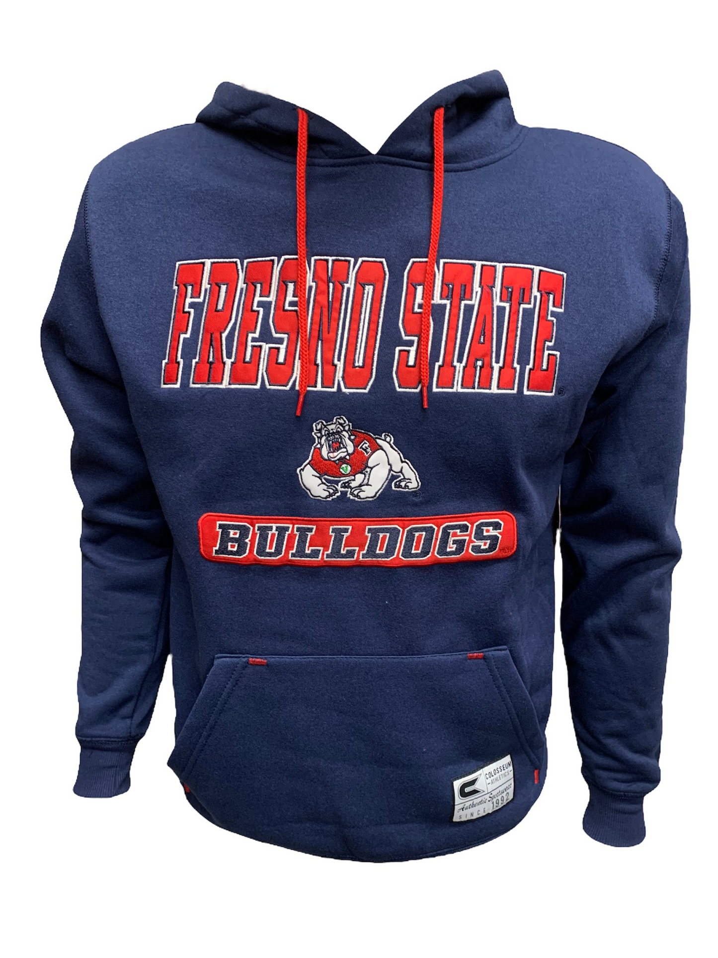 SUDADERA CON CAPUCHA Y BECA DE LOS BULLDOGS DEL ESTADO DE FRESNO PARA HOMBRE - AZUL MARINO