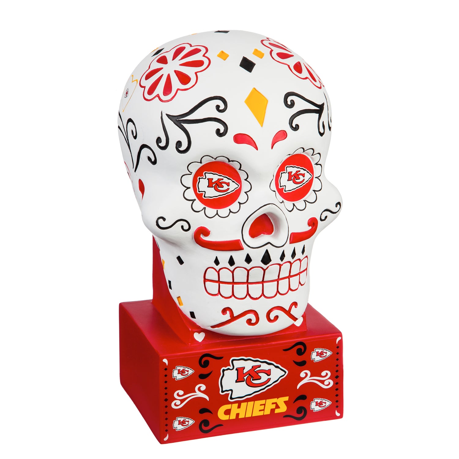 Kansas City Chiefs 3D Cap SKULL NFL Custom Name DTTCAP250316 