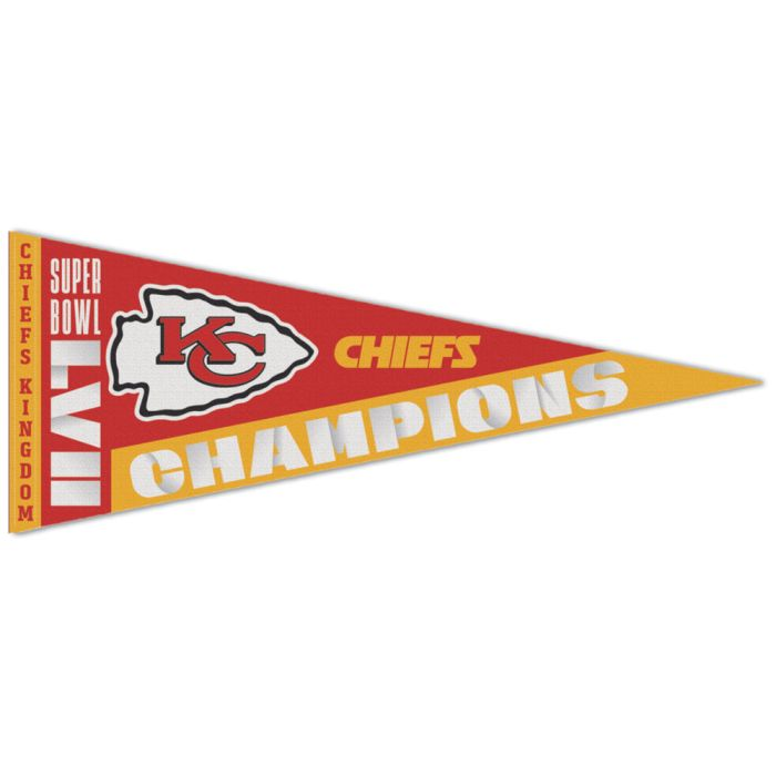 KANSAS CITY CHIEFS SUPER BOWL LVII CHAMPIONS PREMIUM BANDERÍN 12" X 30"