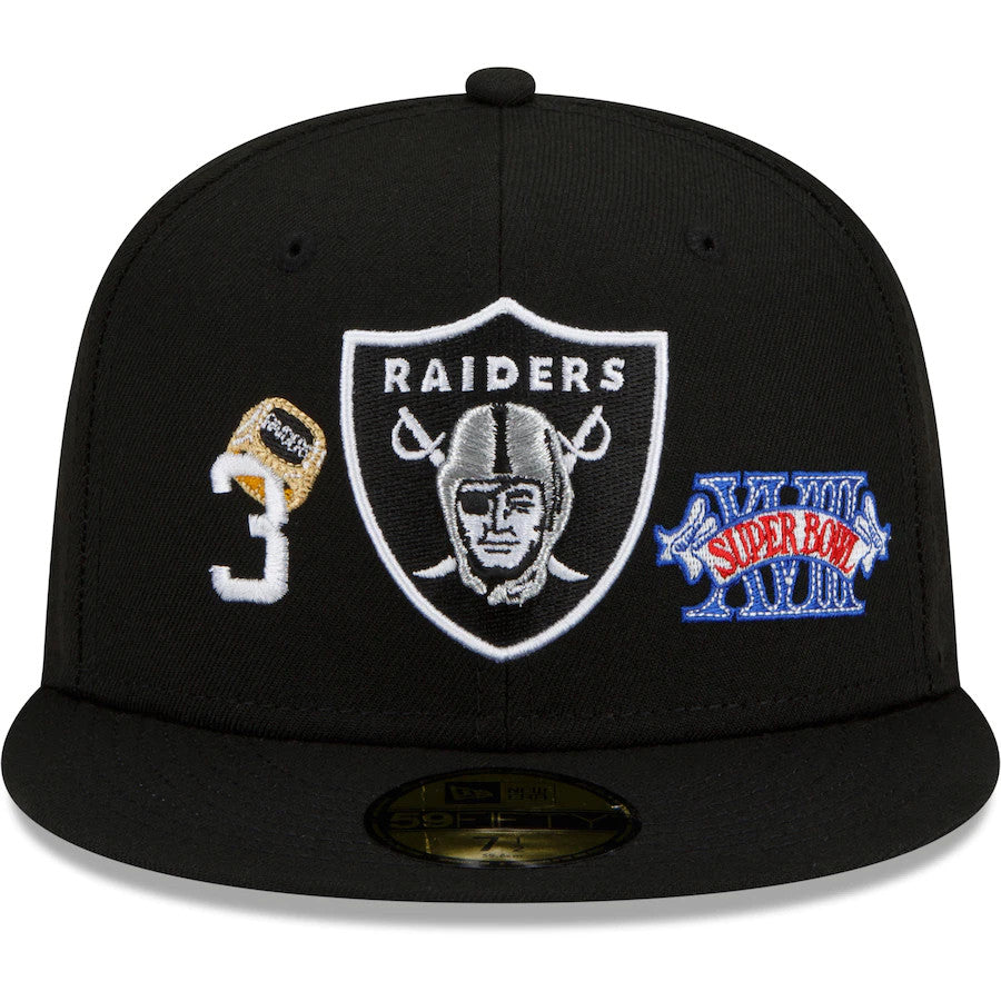 LAS VEGAS RAIDERS COUNT THE RINGS 59FIFTY FITTED – JR'S SPORTS