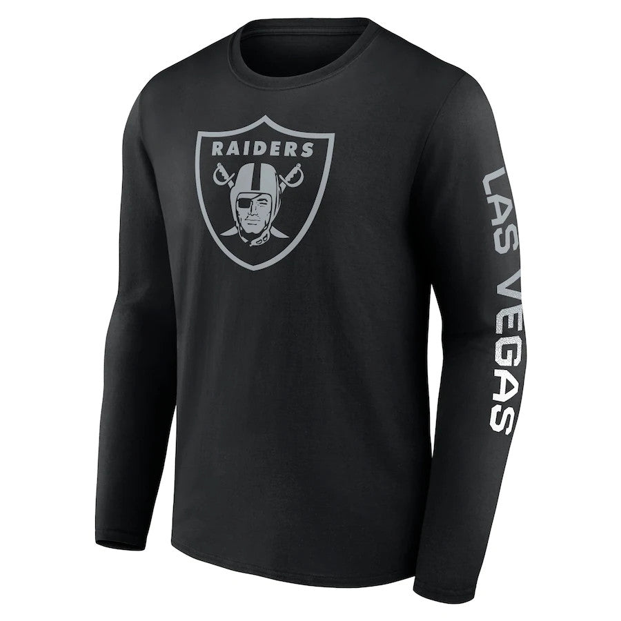 LAS VEGAS RAIDERS MEN'S LONG SLEEVE CLEAR SIGN T-SHIRT