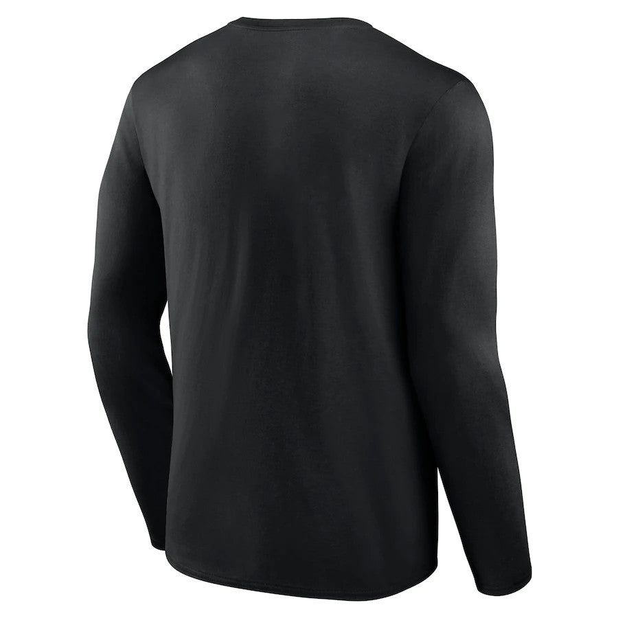 Men's Concepts Sport Black/Charcoal Las Vegas Raiders Meter Long Sleeve T-Shirt and Pants Sleep Set Size: 3XL
