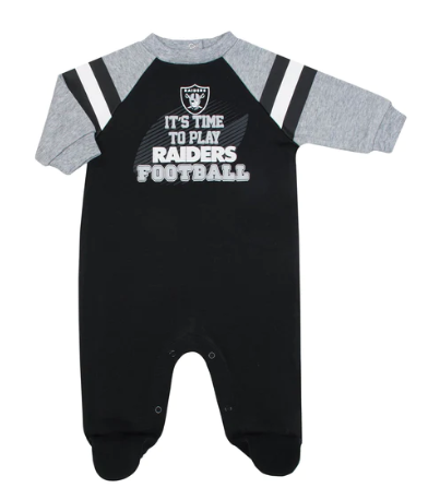 LAS VEGAS RAIDERS NEWBORN 1-PIECE COVERALL