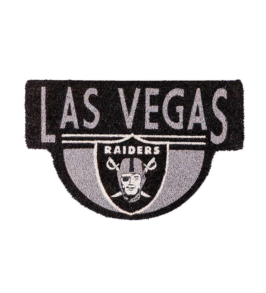 LAS VEGAS RAIDERS SHAPED COIR DOORMAT