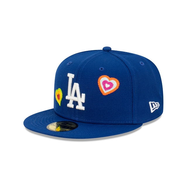 La Dodgers Chainstitch Heart 59fifty Fitted Hat