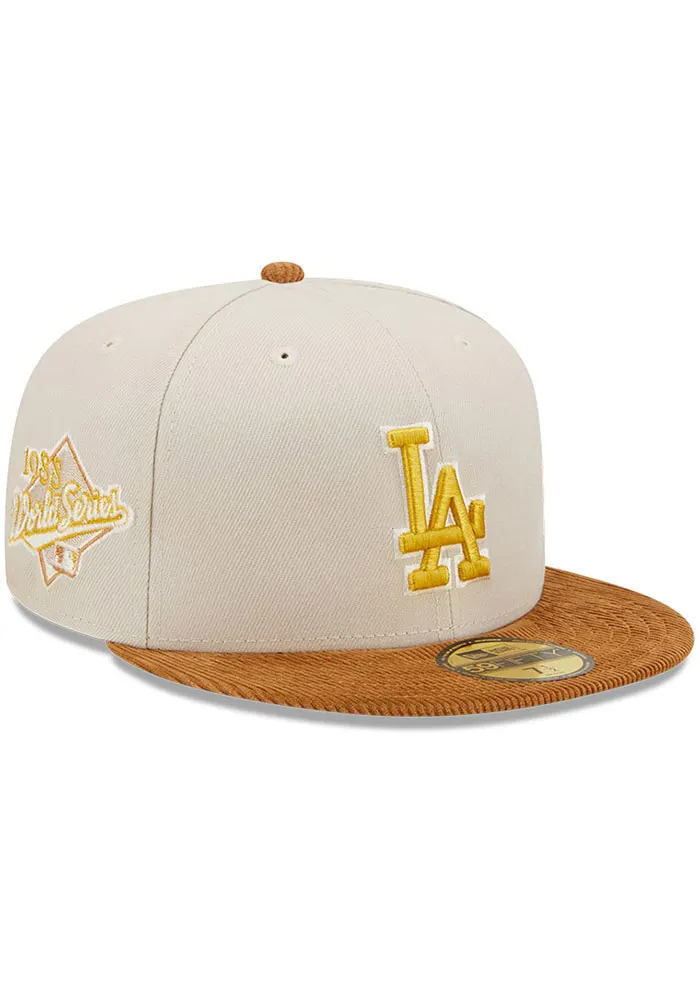 Caps - New Era Los Angeles Dodgers Cord 9FORTY (offwhite)