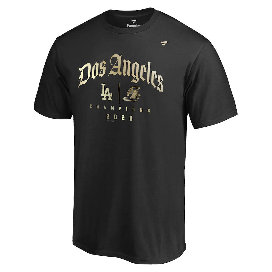 LOS ANGELES DODGERS MEN S DOS ANGELES DUO T SHIRT