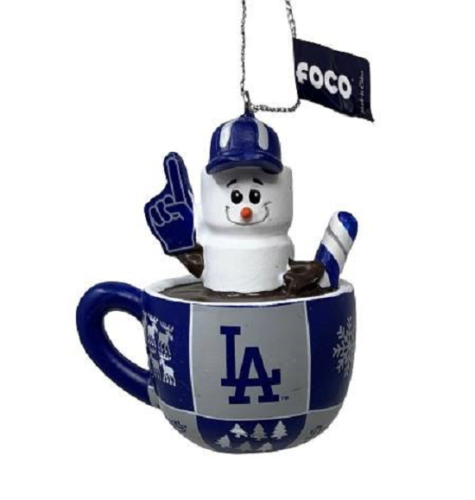 LOS ANGELES DODGERS SMORES TAZA ADORNO DE NAVIDAD