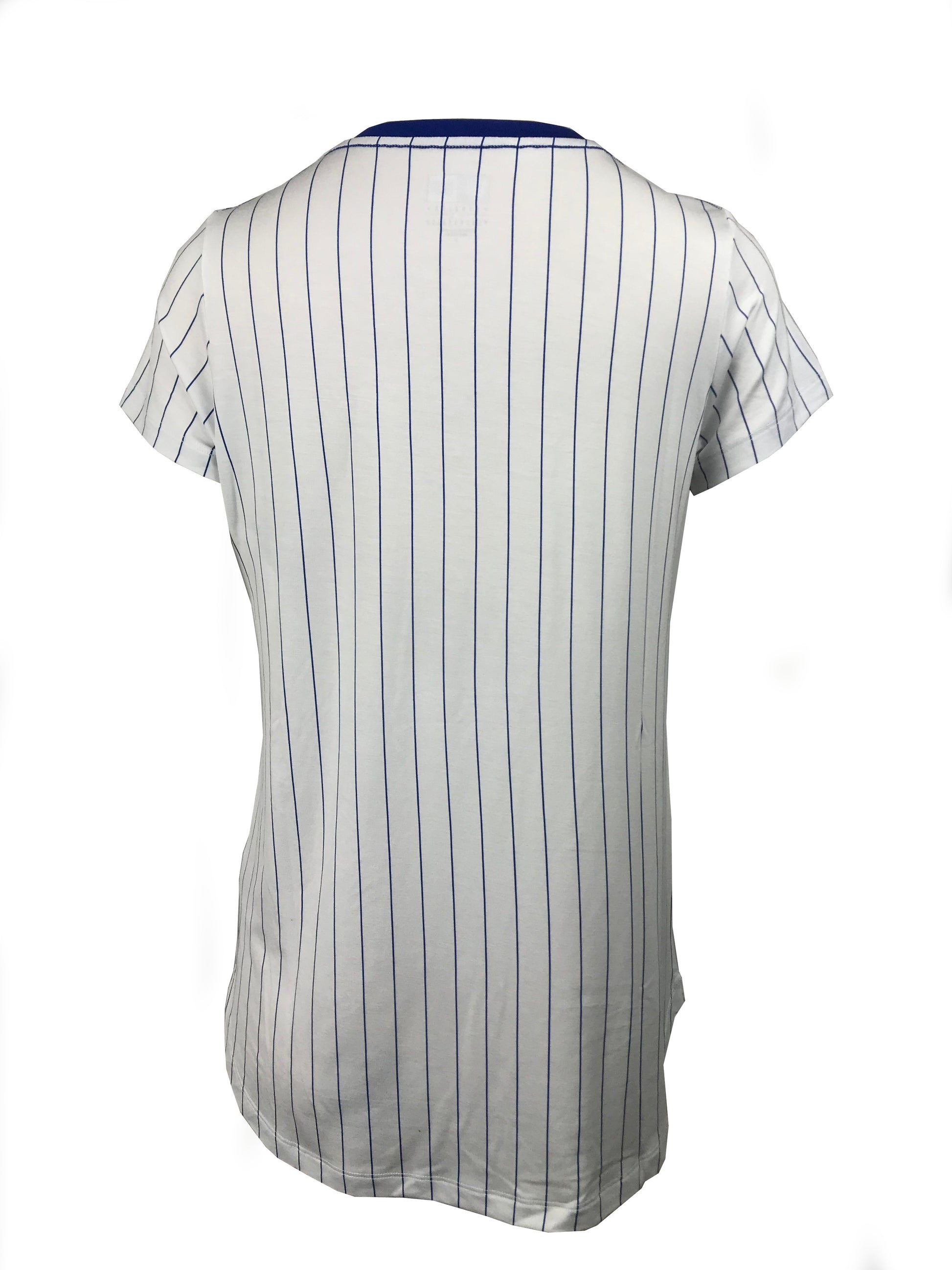 FIFTH&OCEAN Los Angeles Dodgers Women's Stripe Neck T-Shirt 20 / M