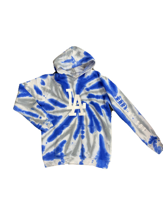 SUDADERA CON CAPUCHA TIE DYE YOUTH DECLARACIÓN DE LOS ANGELES DODGERS