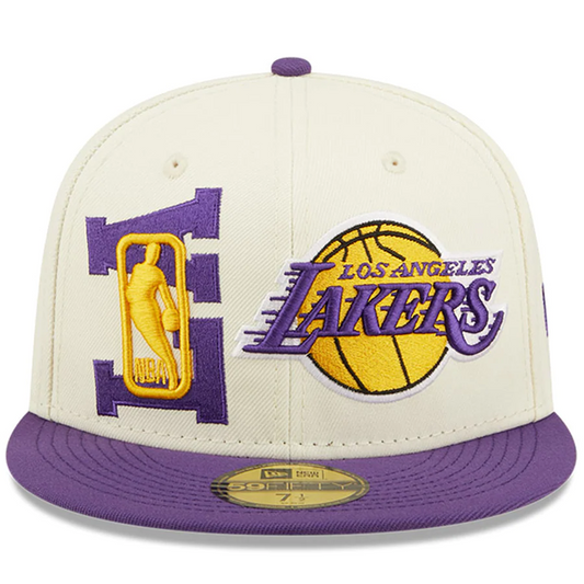Men's Los Angeles Lakers New Era Purple Paisley 59FIFTY Fitted Hat