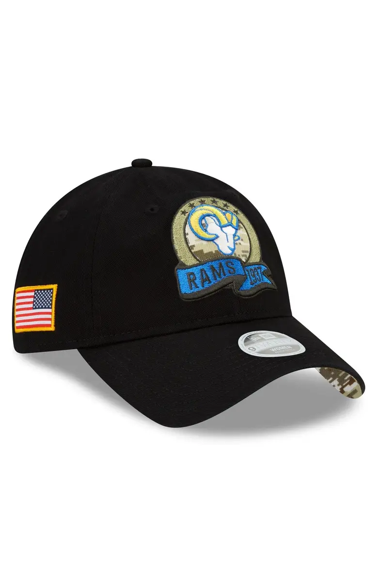 LOS ANGELES RAMS 2022 SOMBRERO AJUSTABLE SALUTE TO SERVICE 9TWENTY PARA MUJER