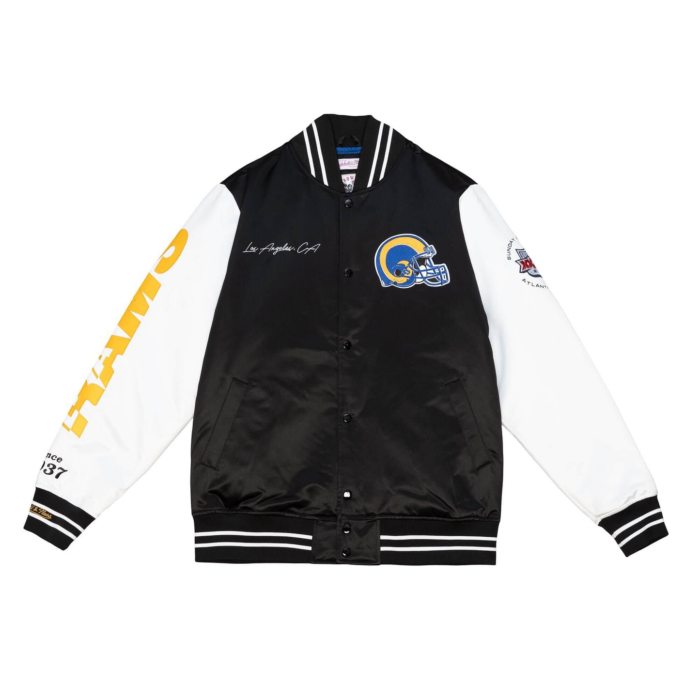 LA Lakers White and Red Satin Jacket