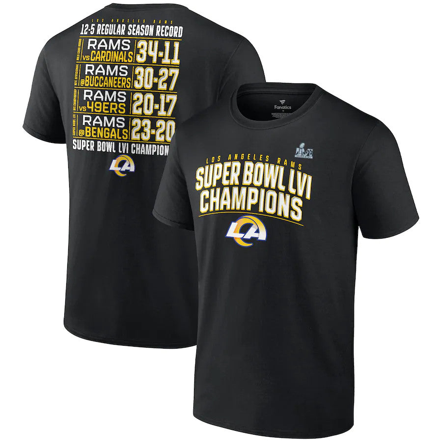 LOS ANGELES RAMS SUPER BOWL LVI CHAMPS CAMISETA HOMBRE HORARIO 