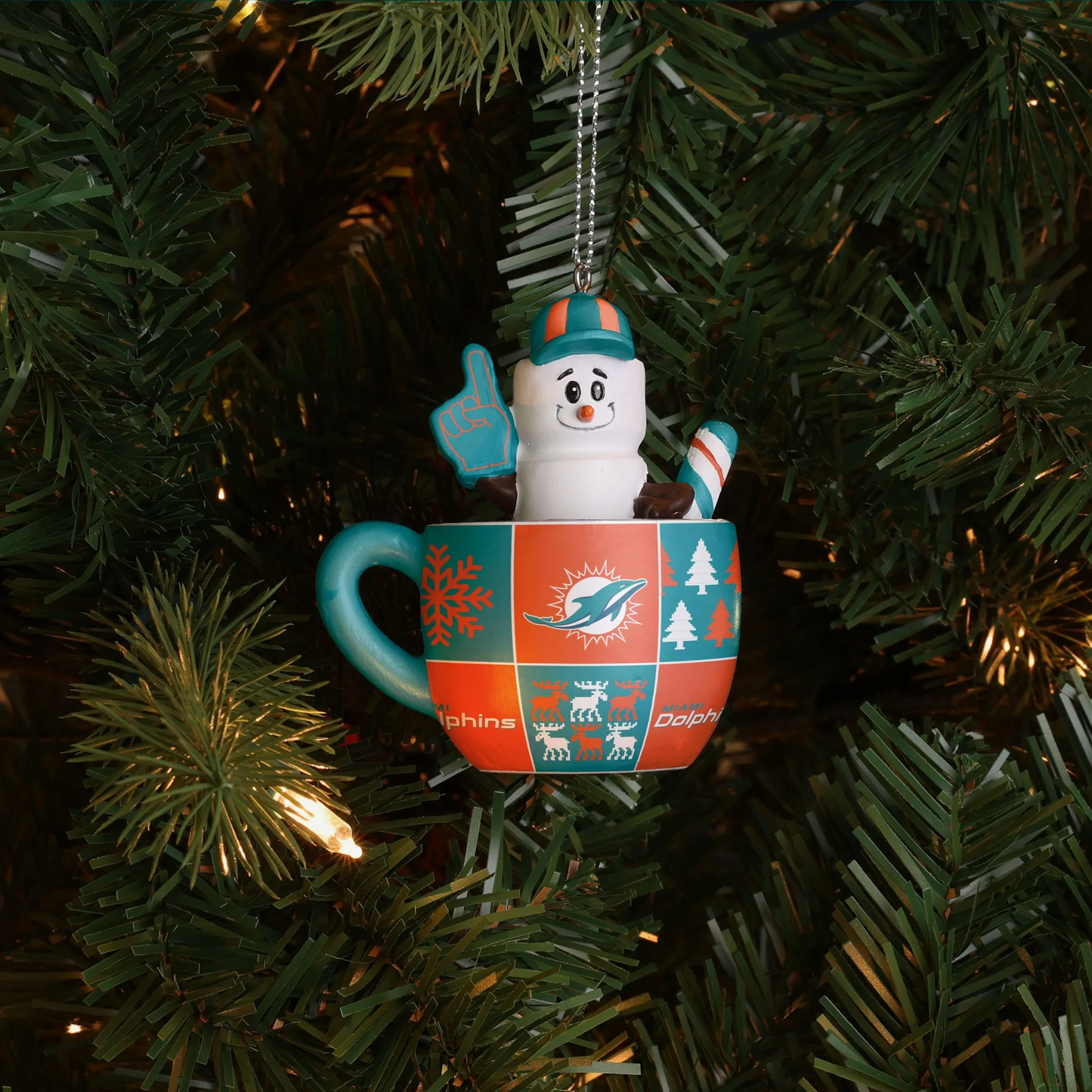 MIAMI DOLPHINS SMORES MUG CHRISTMAS ORNAMENT