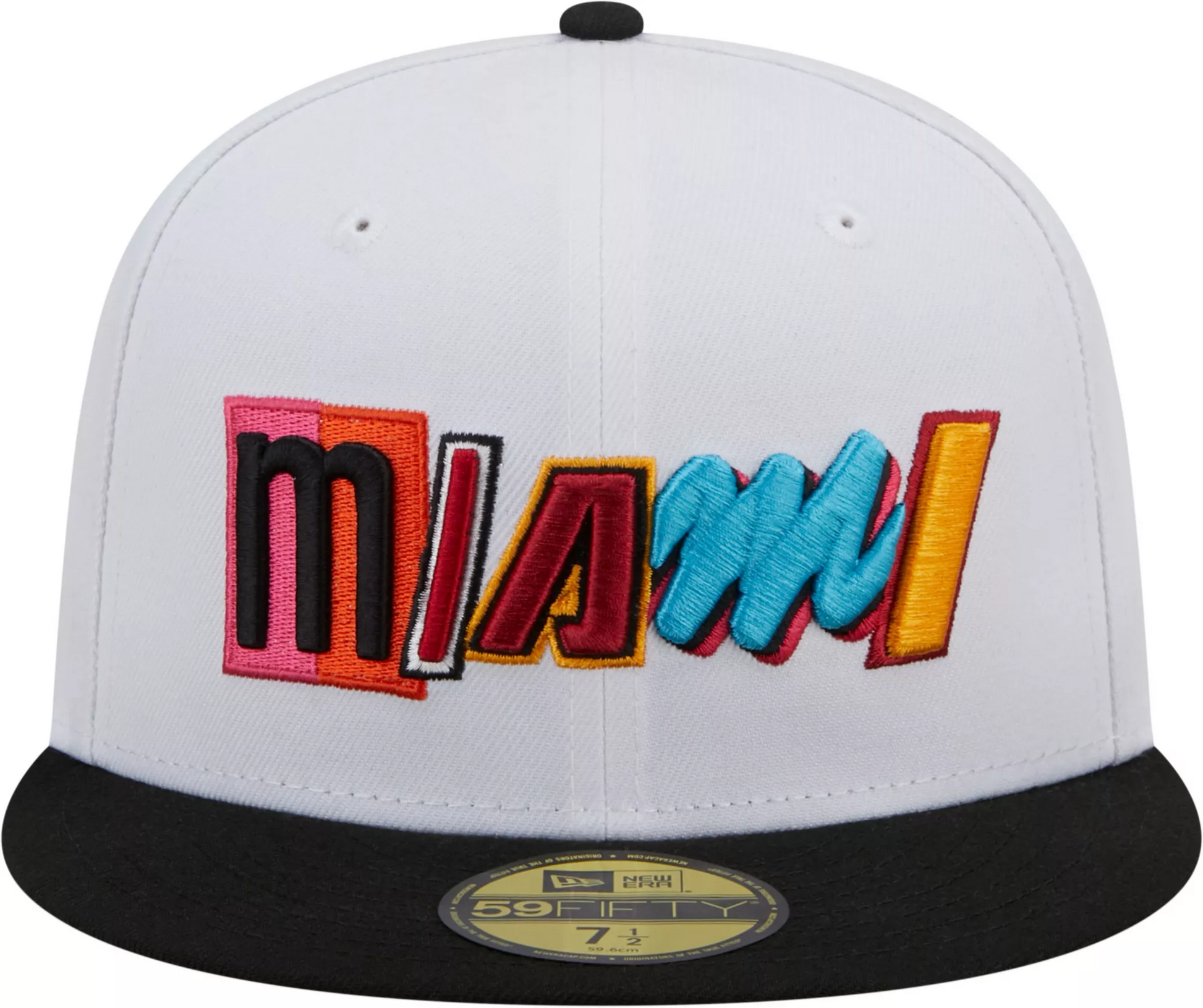Shop New Era New Era 59Fifty Miami Heat Two Tone Fitted Hat