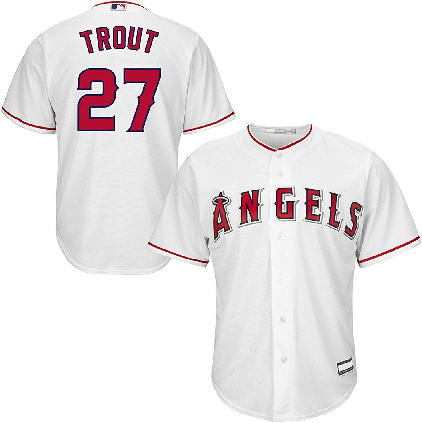  Outerstuff Mike Trout #27 Los Angeles Angels Youth Boys (8-20)  Jersey (as1, Age, 14_Years, 16_Years, Home White, Youth Large (14/16)) :  Sports & Outdoors