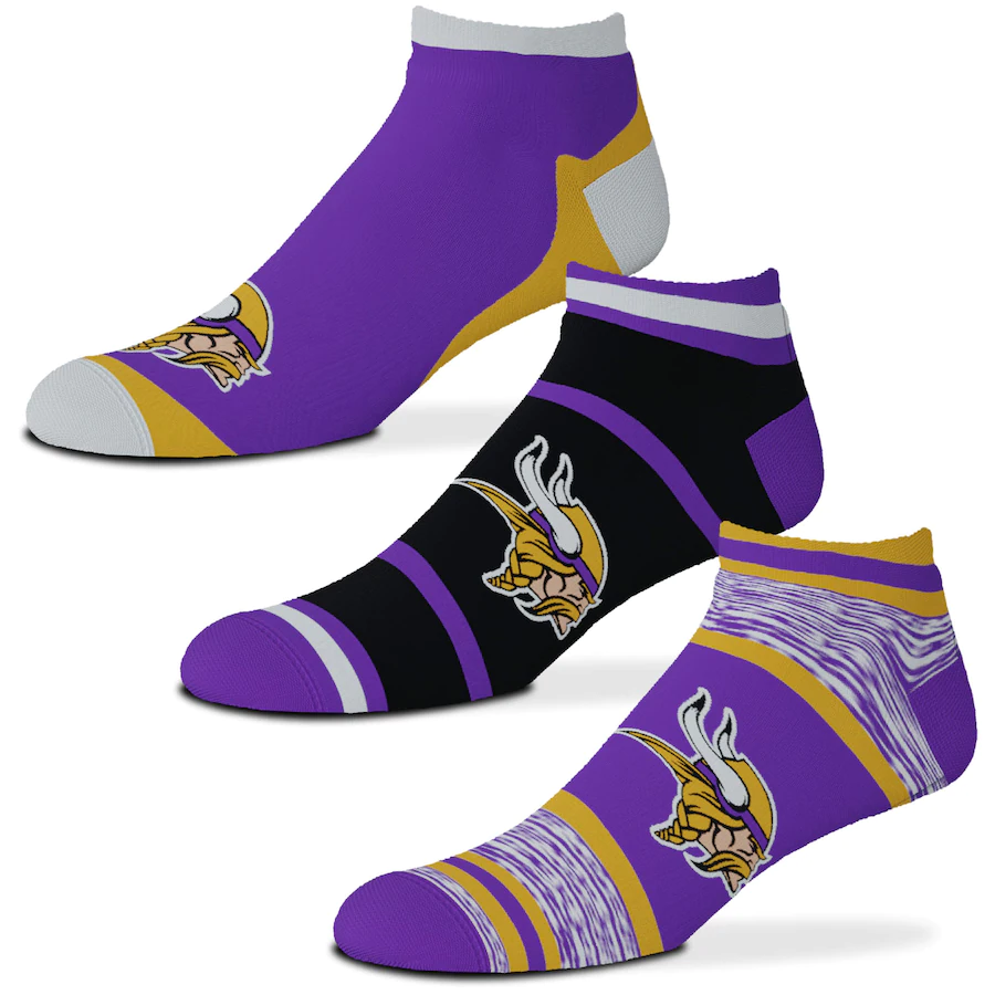 MINNESOTA VIKINGS 3-PACK CASH SOCKS