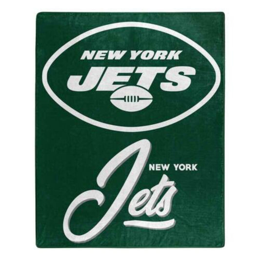 NEW YORK JETS SIGNATURE 50"X60" RASCHEL THROW BLANKET