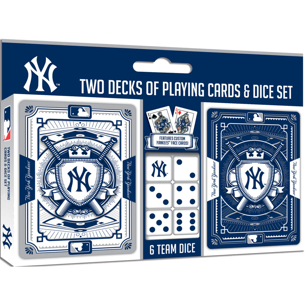 NEW YORK YANKEES 2-PACK CARD AND DICE SET