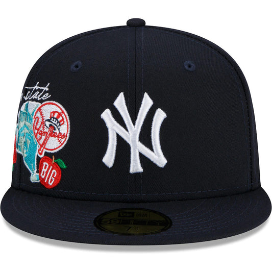 Men's New Era White York Yankees City Icon 59FIFTY Fitted Hat