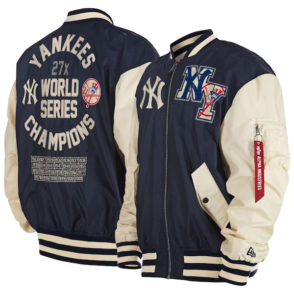 NEW YORK YANKEES NEW ERA ALPHA INDUSTRIES TEAM REVERSIBLE BOMBER JACKET