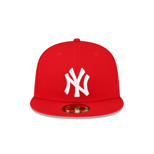 New York Yankees Scarlet Red White ASG Side Patch 59FIFTY Fitted 7 3/8